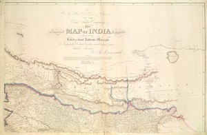 Kart over India, 1822